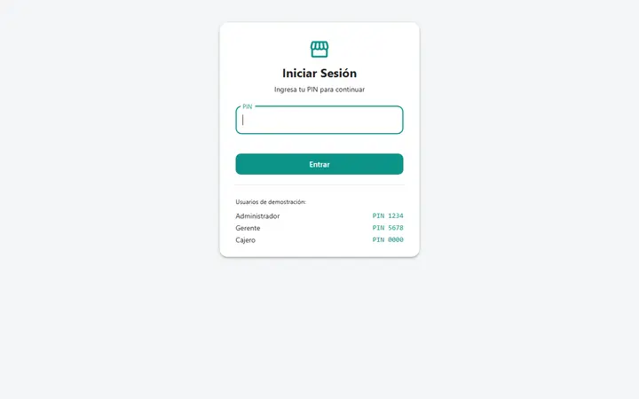 Captura del sistema de punto de venta OpenPOS